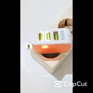 Batok Charger 3 HP Sekaligus| Cash Handphone 3in1 Cas USB 3 Colokan Kabel