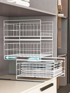 Metal Drawer Style Storage Box Clothes Organizer for Closet Bedroom Home Use Multi Layered Pull out Basket Storage Solution