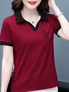 QIAOXIZI | Cotton Short Sleeve T-shirt for Women and Mothers in Summer 2025 New Style for Middle-aged and Elderly People Large Size Fashionable