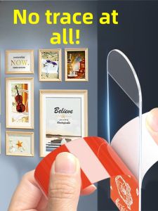 High Adhesive Double-Sided Nano Tape Wall-Mounted Easy Removal No Trace Latex Paint Tile Strongly Adheres Picture Frame Awards Wedding Decor