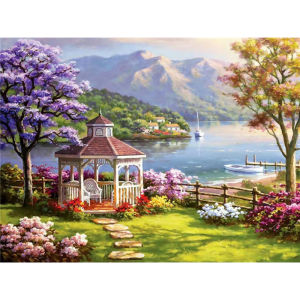 Paper Jigsaw Puzzle 500/1000/1200/2000PCS Garden Lake Mountain Landscape Scenery DIY Craft Hobby Wall Decor Gift