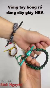 Vòng tay bóng rổ dáng dây giày NBA chất liệu dù bện dai bền Curry Kyrie Irving Kobe Bryant Lebron James Rose đẹp rẻ