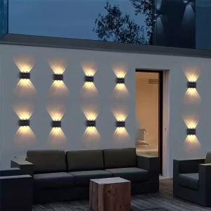 Others | Solar Garden Wall Light Outdoor 4/6/8 LED Solar Deck Lights UP&Down Illuminate Outdoor Lights for Street Fence Garage Decoration