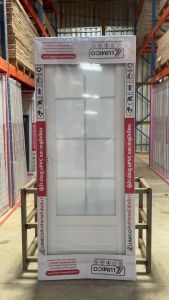 ประตู ห้องนํ้่า ห้องนอน ห้องรับแขก วัสดุUPVC  รุ่นกระจก UG07 ใช้ภายใน ครบเซ็ตพร้อมติดตั้ง   พร้อมส่ง!