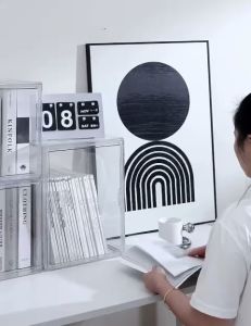 【SG Stock】 Dustproof Book & Cosmetic Display Cases Shoe Box Dust Proof Large Figures Collectibles Showcase Toy Storage Box Multi Storage Purposed Clear Stackable Plastic Storage Bins with Magnetic Attraction Lid Protection Organizer for Bags