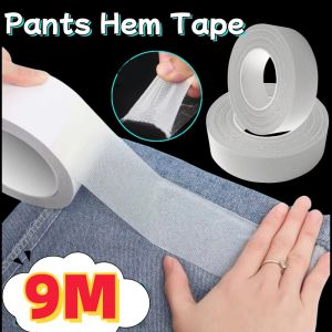 9M Double Sided Fabric Tape Invisible No Sew Pants Hem Tape DIY Cuff Adjustment Clothes Shorten Sewing Tools