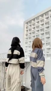 Bundling Pocky Sweater Crop & Mix Jolly Pants - Setelan Wanita Terbaru