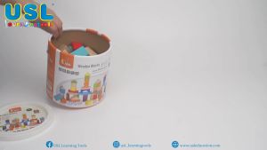 Wooden Building Block Colorful Block Setporary (50 pieces)