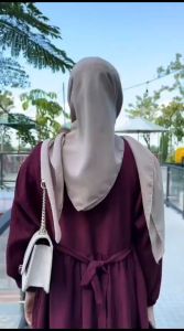 Balena Midi Dress Polos Bahan Crinkle Airflow