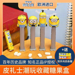 Pez Yellow Man Candy Machine Popular Fruit Flavor Hard Candy Kindergarten Sharing Gift Boxed Hungarian Traditional Candy