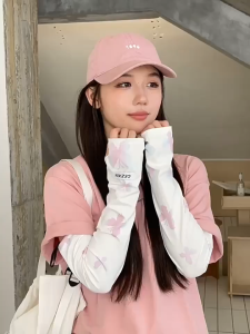 NewSummer Gradient  Butterfly Sun Protection Sleeves Korean UV Protection Arm Sleeves Ice Silk Gloves