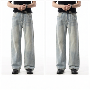 izzue | High Street Trendy American Vintage Straight Jeans Men