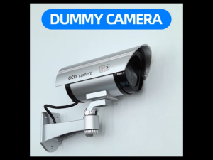 Fake Security Camera Waterproof Outdoor & Indoor Dummy CCTV Surveillance System Anti-thief Surveillance Simulation Bullet Camera with Realistic Flashing LED Light