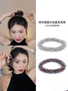 Elegant Crystal Beaded Hair Ties for Women Ladylike Bracelets Dual Use Hair Bands New 2025 Fashion Hair Accessories