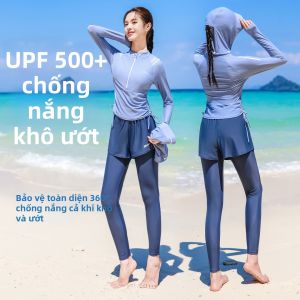 XTEP | Bộ Đồ Bơi Dài Tay Dài Quần Có Mũ Slimming