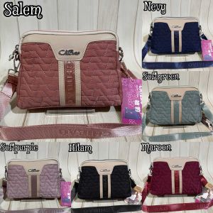 TAS SELEMPANG WANITA CHIBAO KANVAS 4Sleting CB0525-BB