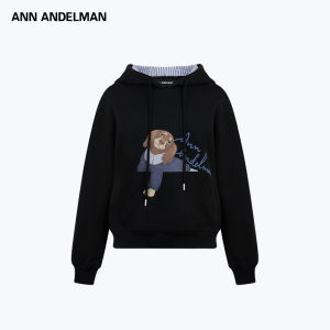 ANN ANDELMAN | Short Pouch Hoodie With Dog Print Hoodie