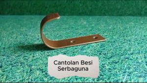 Gantungan Tempel Dinding Kuat Hook Plat Besi Serbaguna