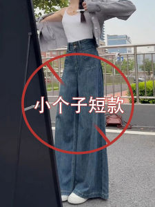 High Waist Wide Leg Jeans Womens 9-Piece Denim Loose Straight Cut Trousers for Pear Shaped Body Small Size Autumn New Arrival