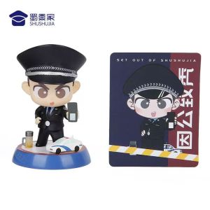 Strong Magnetic Police Officer Cartoon Image Fridge Magnet Creative Decorations for Refrigerator Quality Police Themed Souvenir