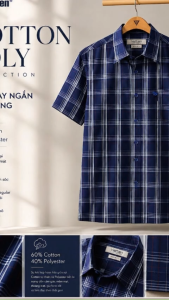 Áo sơ mi tay ngắn Việt Tiến (M-XL)