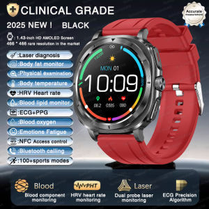 2025 New ECG+PPG Watch Precise Blood Pressure Body Analysis Smartwatch HD Call Men NFC Watches Organ Uric acid Health Clock Ms.