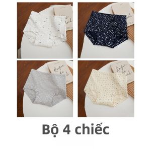 MiiOW | Quần lót cotton nguyên chất cho nữ mùa hè 2025 Quần lót cotton cạp cao kháng khuẩn thoải mái thoáng khí