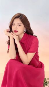 [Voucher 15% MOV 199K cap 100K Áo sơ mi nữ HeraDG thiết kế dáng croptop đính hoa trẻ trung kết hợp chân váy xếp ly dáng dài chất tơ cao cấp SSTBD1018A-J