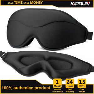KIPRUN 3D Eye Mask for Sleeping Memory Foam Sleep Eye Mask 100% Light Blocking Sleep Mask Ergonomic Zero Eye Pressure Blindfold Eyepatch Ultra Delicate Soft Skin Friendly Eye mask