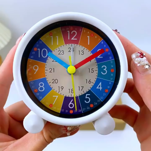 <𝙇𝙖𝙯𝙎𝙜𝙈𝙖𝙡𝙡> Children Clock Creative Small Alarm Clock Wake-up Artifact Silent Mute Learning Clock Children Educational