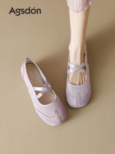 Agsdon | Purple Sport Mary Janes Flats Summer Shoes