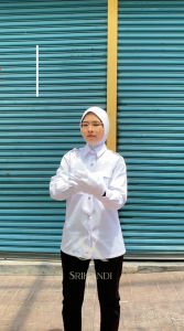 TUDUNGSICOMEL Tudung Srikandi Awning Scuba PUTIH - Tudung Polis Trafik