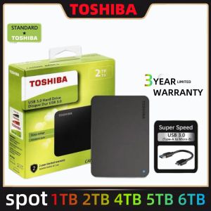 Toshiba Canvio พื้นฐาน HDD 1TB 2TB 4TB 5TB 6TB | USB 3.0ฮาร์ดไดรฟ์เสริมการจัดเก็บข้อมูลปลั๊กเล่น | สำหรับ Windows & Mac