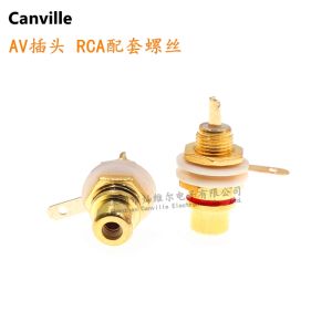 Gói Cáp Chuyển Đổi Âm Thanh Canville RCA Đầu Nối Công Suất AV Châm Đinh Đầu Nối Vàng Đồ Dùng Điện Tử