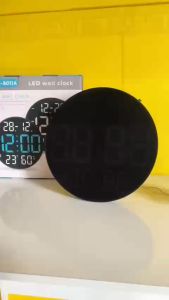 Đồng hồ Led cao cấp treo tường để bàn có remote điều khiển mẫu to 30cm - T0496