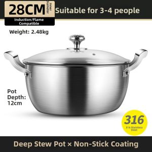 RONGCHUAN | 316 Food-Grade Stainless Steel Wok