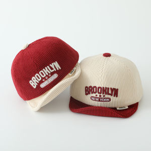 Baby Spring Autumn Soft Brim Hat Baby Duckbill Cap Winter Windproof Sunshade Cap Boys Girls Korean Version Letter Baseball Cap