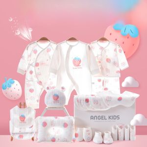 Luxury Baby Girl Gift Box Set Birth to One Month Complete Baby Supplies Cotton Casual Style Infant Clothing And Accessories
