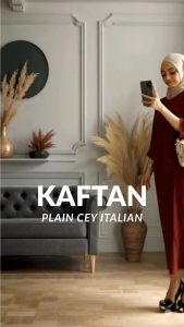 Kaftan Modern Long dress with 3/4 Airflow Cringkle Busui Hands Long Gamis Dress By RUBABA