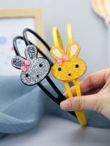 Girls Headwear Cute Sparkling Rabbit Hairband Little Girl Teeth Wide Hairband Cartoon Style Children Accessories