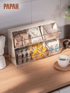 Tea Bag Storage Box Office Tea Room Capsule Coffee Tea Storage Box Desktop Snack Storage Organizing Rack