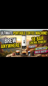 [SG Stock] Portable Electric Coffee Maker 3-in-1 Capsule Coffee Grinder Travel Coffee Maker with Cordless Heating