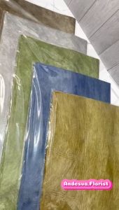 [isi 20] Kertas Buket Bunga Serat Metalik / Tissue Cotton Paper Flower / paper wraping
