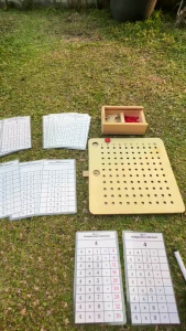 Papan perkalian montessori / unit multiplication board montessori