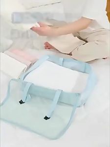 7Pcs Travel Organizer Storage Bags Wardrobe Cube Suitcase Packing Cubes Set Storages Luggage Clothes Shoe Pouch Folding