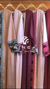 Minea Gamis Tenun Kombinasi Katun Linen Amira
