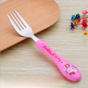 304 Stainless Steel Cartoon Baby Cutlery Set Cute Childrens Tableware Spoon Fork Training Chopsticks Three-Piece Set for Kids