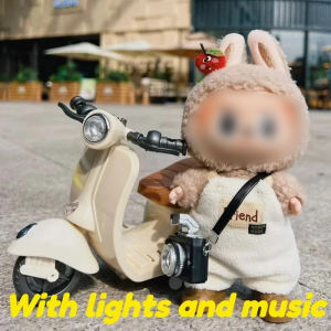Doll Mini Electric Motorcycle Childrens Toy for labubu toy motor for doll (no doll)