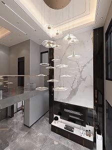 Modern Chandelier Golden Design Large Chandelier Duplex Building Living Room Staircase Pendant Light Lotus Leaf Chandelier 16 Heads Pendant Light With Remote Control