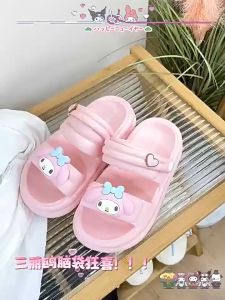 Sandal Anak Remaja Wanita Dewasa Karakter Kuromi Melody Cinnamoroll ukuran 30 - 39